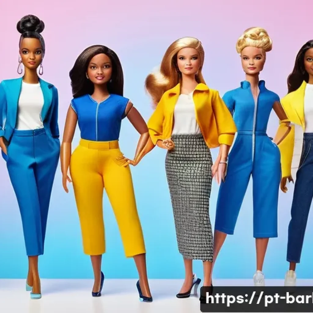 바비와 유사 브랜드 비교 - **Prompt for "The Diverse and Empowering Barbie Resurgence"**:
"A vibrant and empowering scene f...