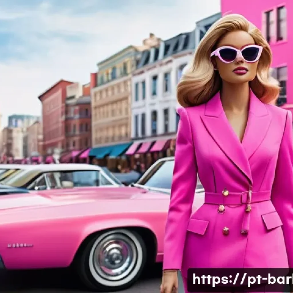 바비인형과 패션 브랜드 협업 - **Prompt: Empowered Barbiecore Fashionista in a Pink Cityscape**
    A confident and stylish adult w...
